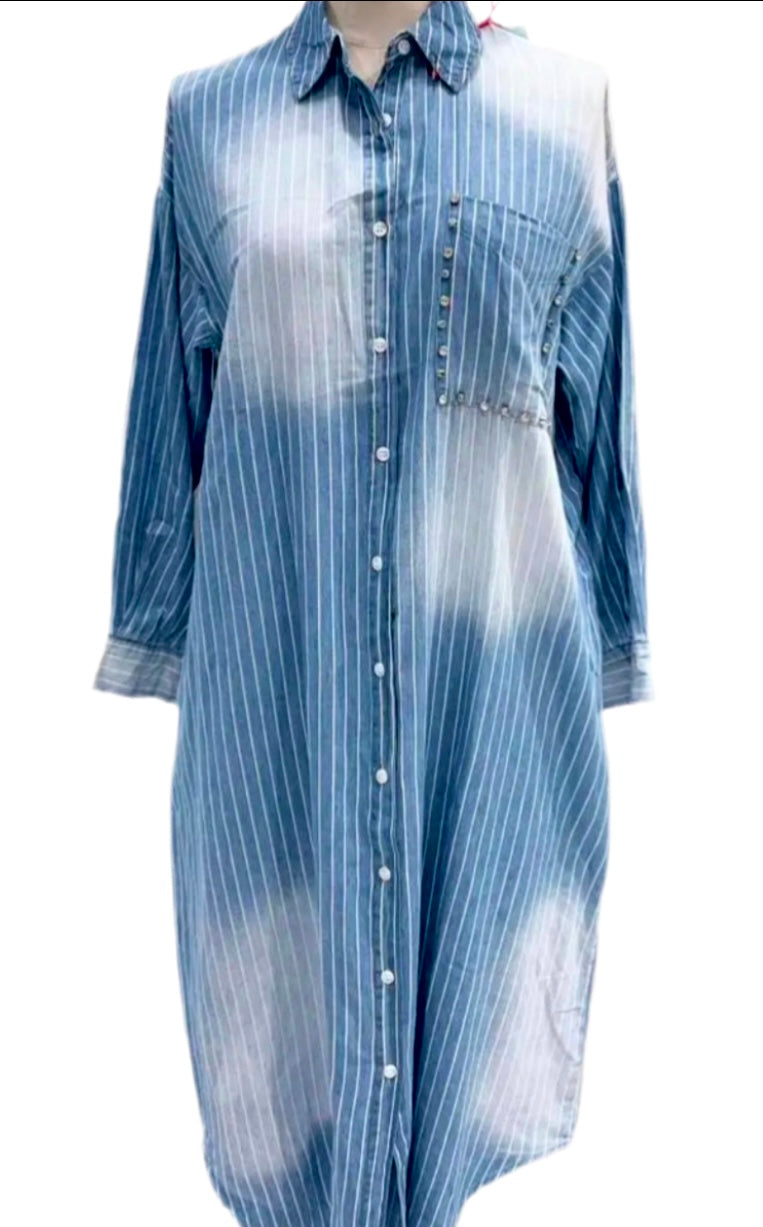 Robe chemise jean ELENA