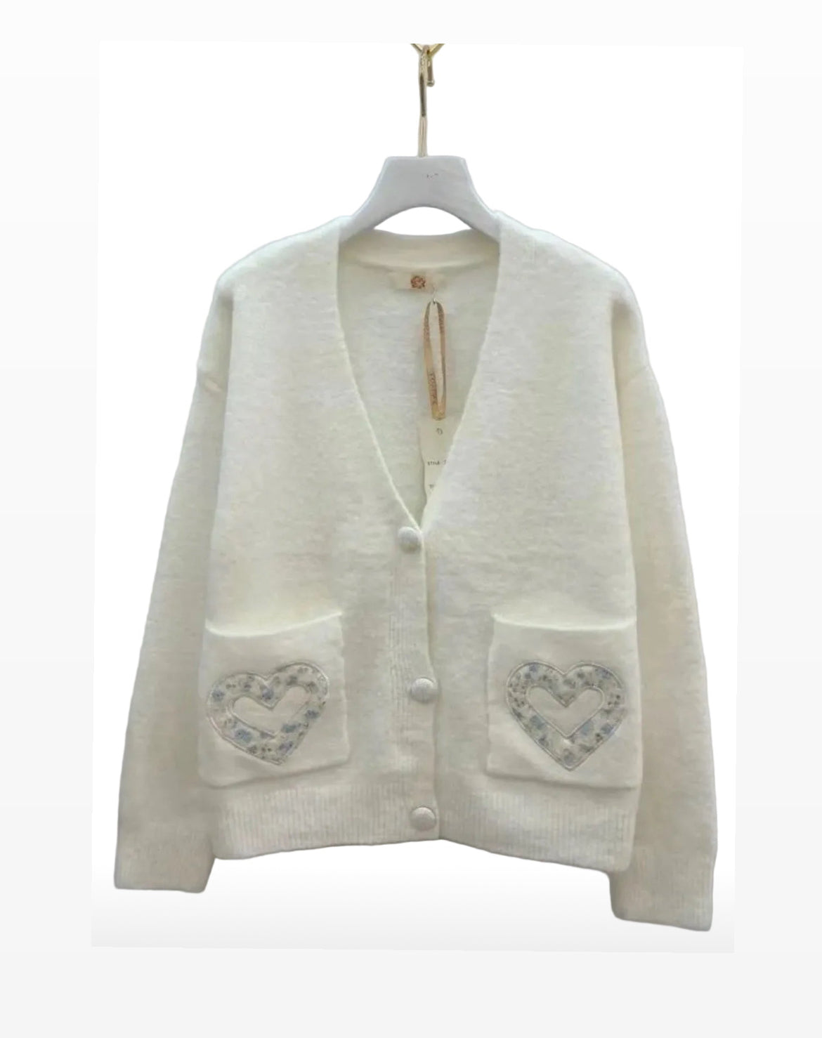 Gilet poches cœur BRIGITTE