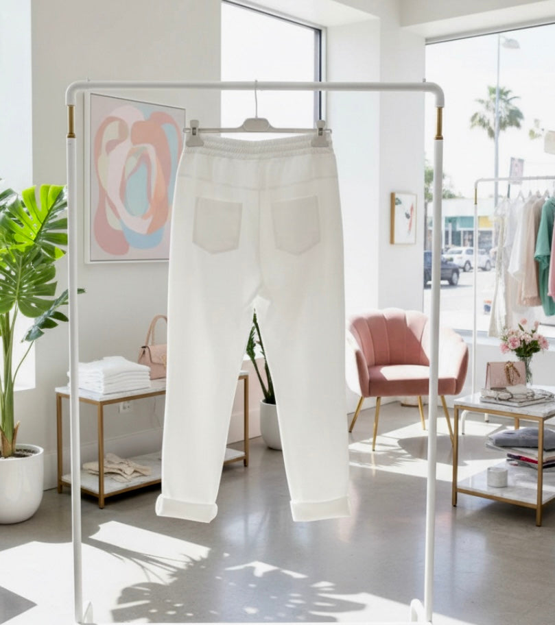 Pantalon Jogg blanc FOLIE