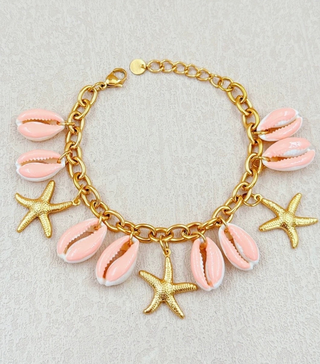 ALYA ✨ Bracelet Or & Coquillages Étoile de Mer