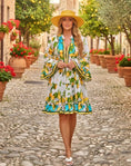 Load image into Gallery viewer, Robe Bohème Citrons LAORA — 100% Coton | Antica Sartoria Positano
