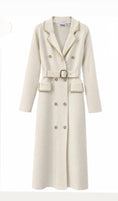 Load image into Gallery viewer, MATHILDE — Robe longue Manteau Crème chic
