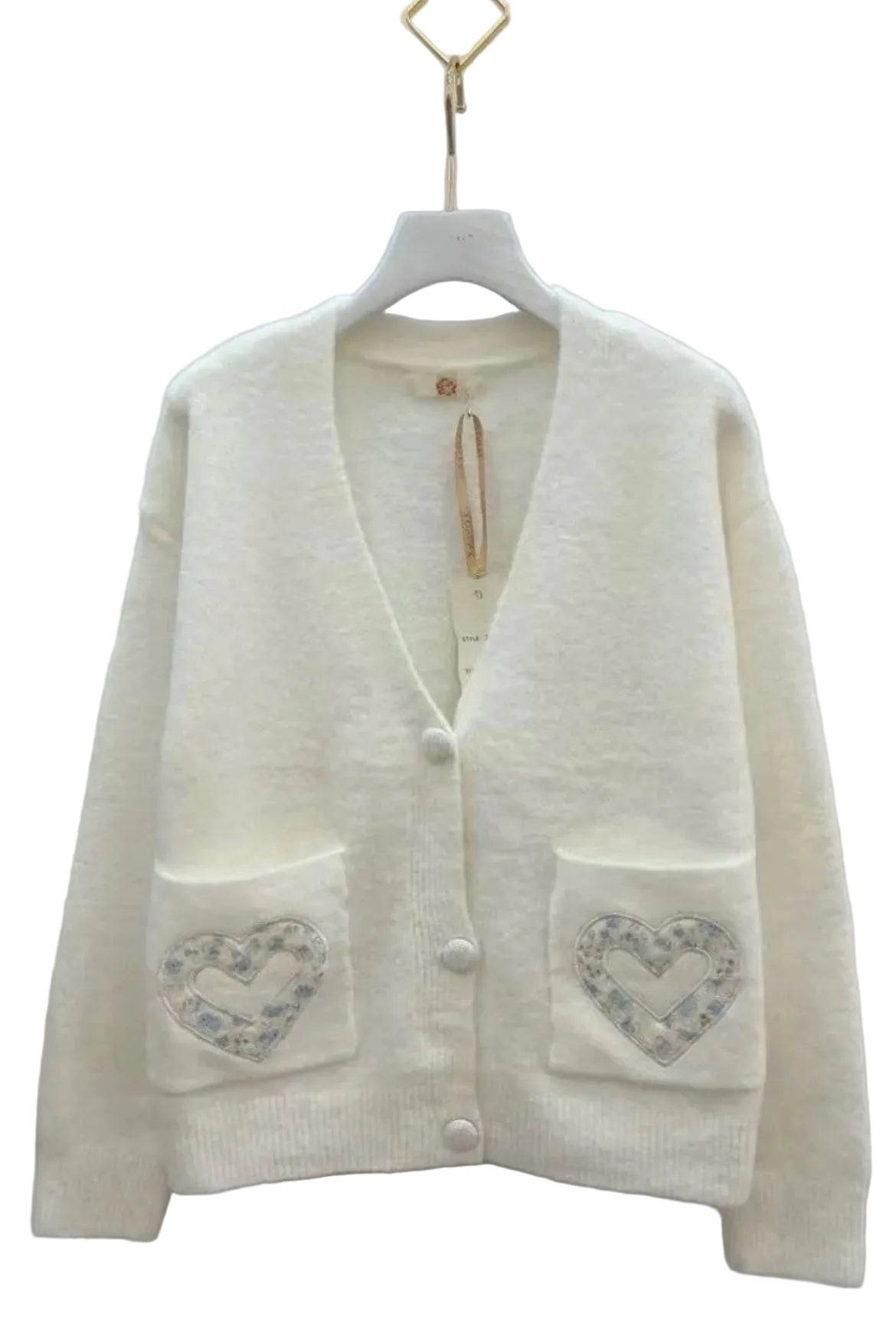 Gilet poches cœur BRIGITTE