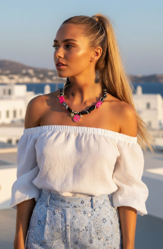 collier bandana noir MALDIVES