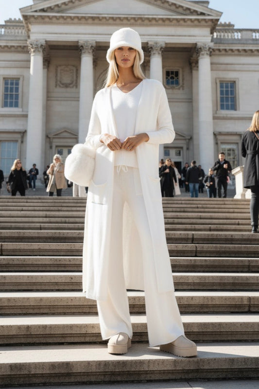 Pantalon maille crème/ toucher cachemire MADISON
