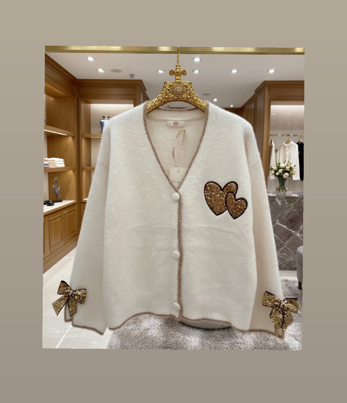 Gilet cœur et noeuds BLOUMA