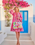 Cargar la imagen en la vista de la galería, Robe Bohème Rose Florale SOFIA – Coton| Manches Évasées | Resort Été
