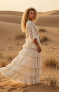 Load image into Gallery viewer, Robe Longue Bohème LORELEI — Volants & Dentelle Gypsy
