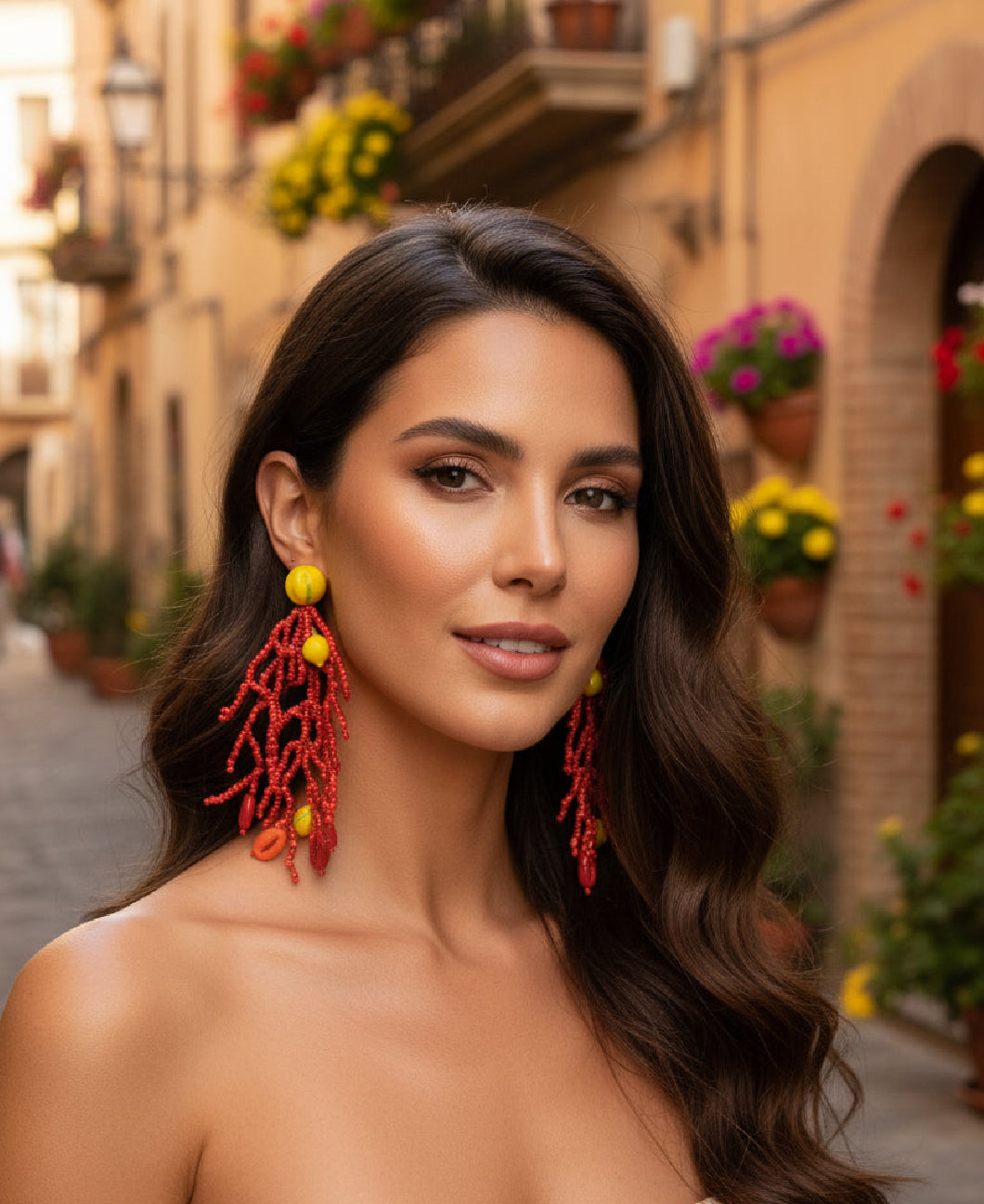 Boucles d’oreilles perles POSITANO