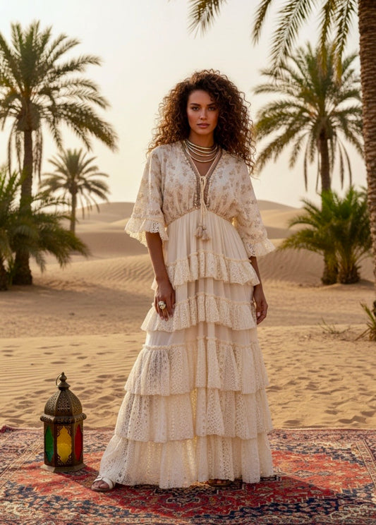 Robe Longue Bohème LORELEI — Volants & Dentelle Gypsy