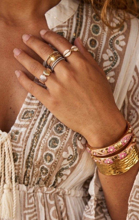 Bague Coquillages Or & Argent INDIRA | Style Gypsy Bohème🐚