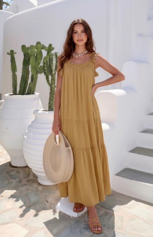 Robe LAURA – Gaze de Coton| Robe Bohème Chic Taille Unique
