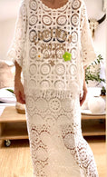 Load image into Gallery viewer, CUBA white crochet skirt

