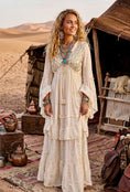 Load image into Gallery viewer, Robe Longue Bohème SORAYA | Sequins & Broderies Ivoire
