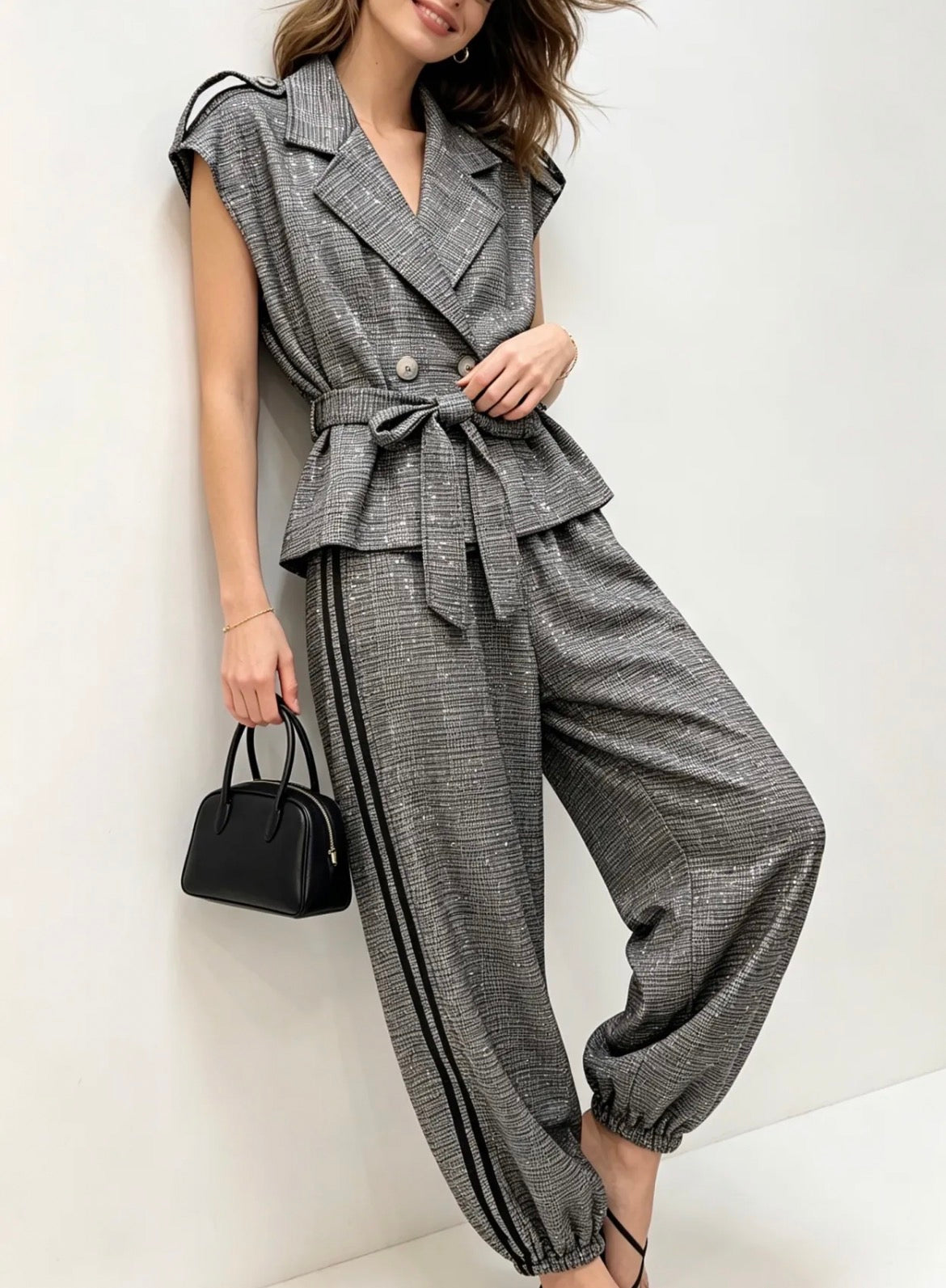 Ensemble Prince de Galles SOHO – Veste & Pantalon Femme