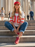 Load image into Gallery viewer, Baskets HUDSON – Sneakers Rouges grenat  Étoile Femme Style Rétro♥️
