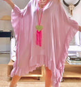 Load image into Gallery viewer, SILA pink ruffled poncho
