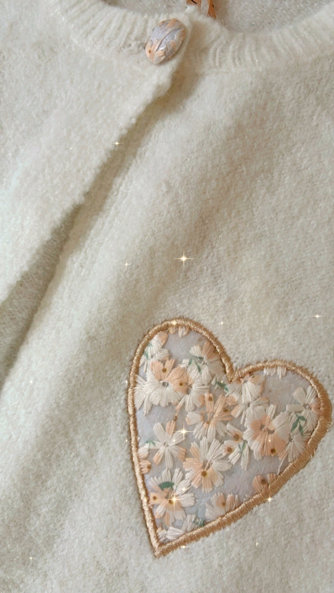 Gilet franges  CAROLE cœur dentelle