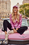 Cargar la imagen en la vista de la galería, Gilet Carrie 🩷Cache-Cœur à Grosses Paillettes Roses
