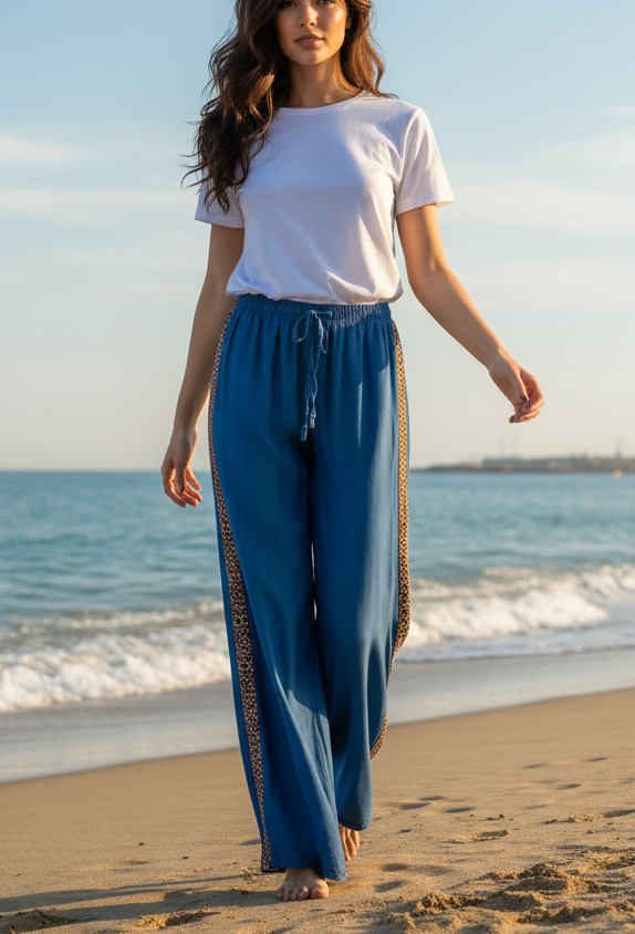 Pantalon large en  jean fluide DANA