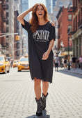 Cargar la imagen en la vista de la galería, Robe Tee-Shirt Noire Destroy CITY – Rock Chic Urban
