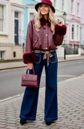 Cargar la imagen en la vista de la galería, Blouson Effet Cuir & Fausse Fourrure VALENTINA – Prune
