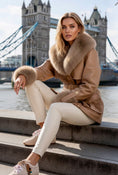 Load image into Gallery viewer, Veste Parka Fausse Fourrure MERYL – Effet Cuir Beige
