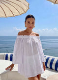 Cargar la imagen en la vista de la galería, Blouse Bustier Coton NAIA – Top Élastique Bohème Chic Femme | Resort Été
