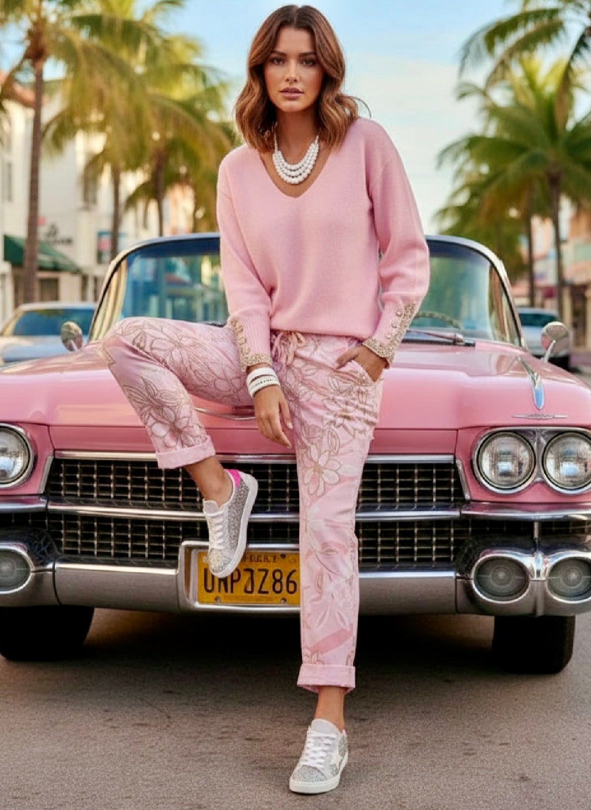 Jersey estrellas camel CAMBRIDGE