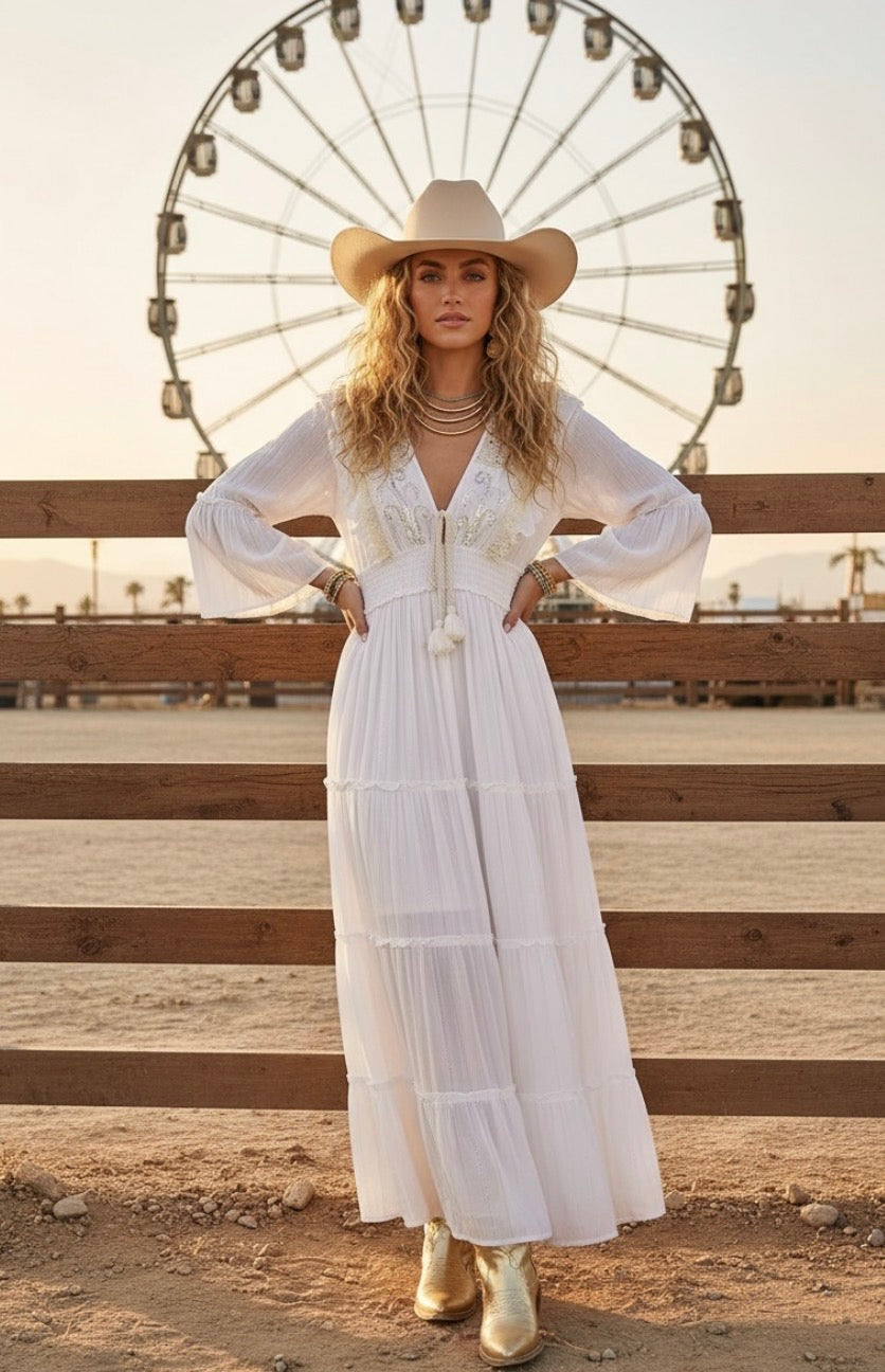 Robe Longue Bohème Chic ALBA — hippie chic  & COACHELLA ⭐️