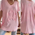Load image into Gallery viewer, Tee shirt coton rose JEANNE
