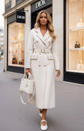 Load image into Gallery viewer, MATHILDE — Robe longue Manteau Crème chic
