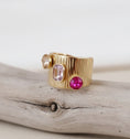 Charger l'image dans la visionneuse de la galerie, Bague Dorée Juana 💎 | Pierres & Effet Martelé Style Mille et Une Nuits
