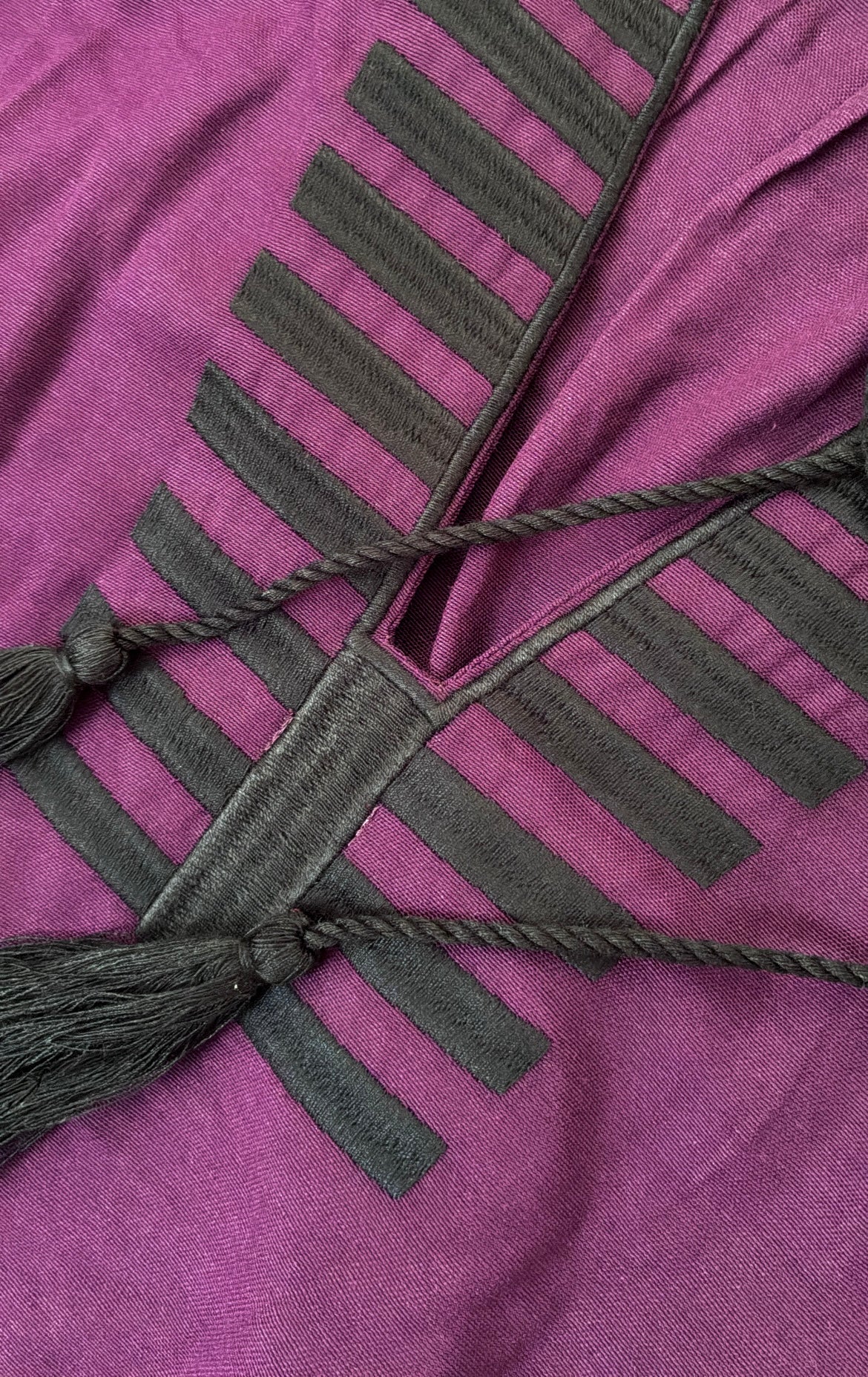 Blouse COLETTE — Violine oversize brodée