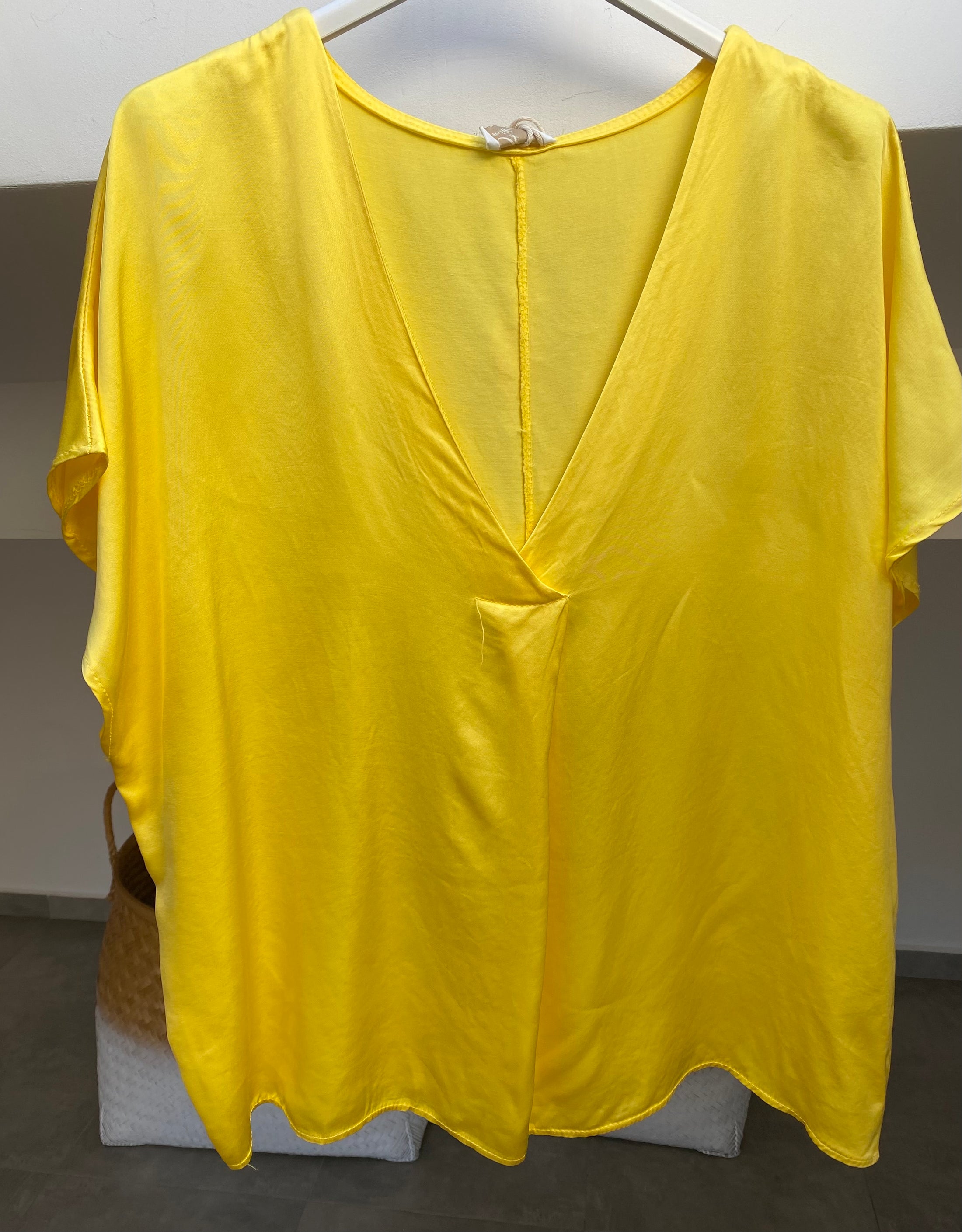 PILA yellow silk top