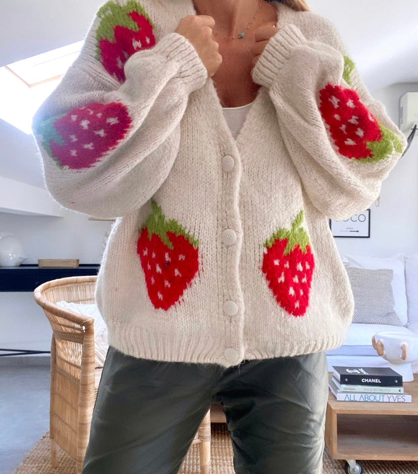 STRAWBERRY knit vest