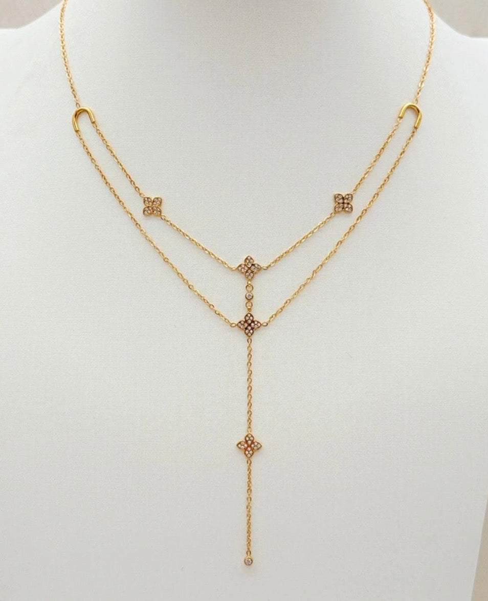 Collier ODILE | Goutte d'Eau Multirang Doré