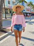 Cargar la imagen en la vista de la galería, Blouse Bustier Coton NAIA – Top Élastique Bohème Chic Femme | Resort Été
