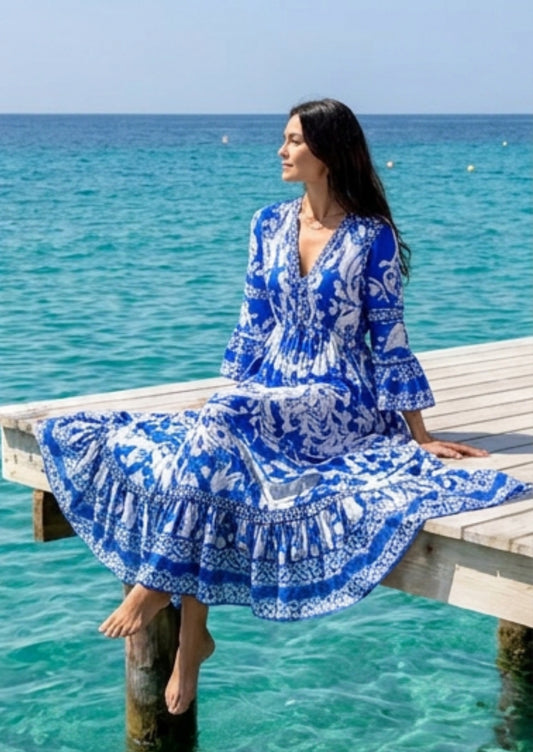 👗 Robe Bohème Longue VENIZA – Antica Sartoria Positano ☀️