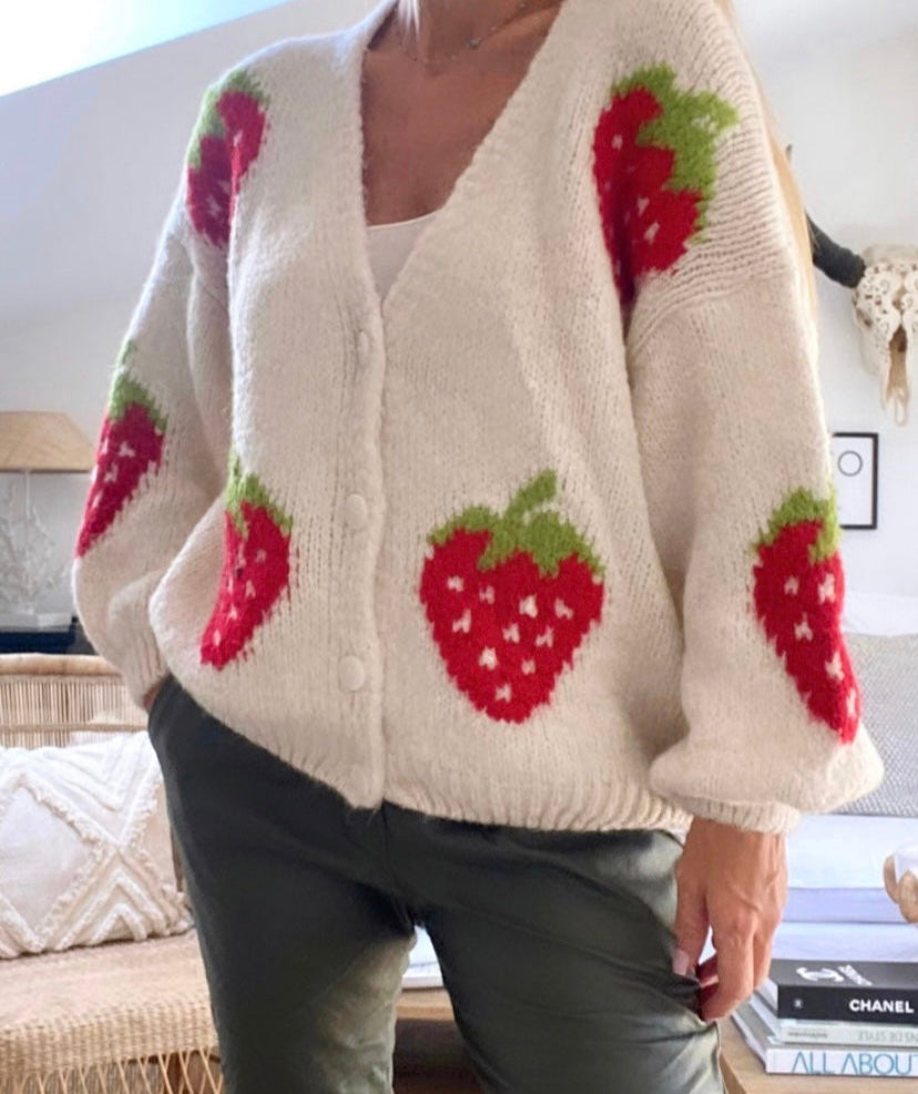 STRAWBERRY knit vest