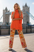 Load image into Gallery viewer, Pantalon fluide soie Imprimé PICCADILLY 🧡

