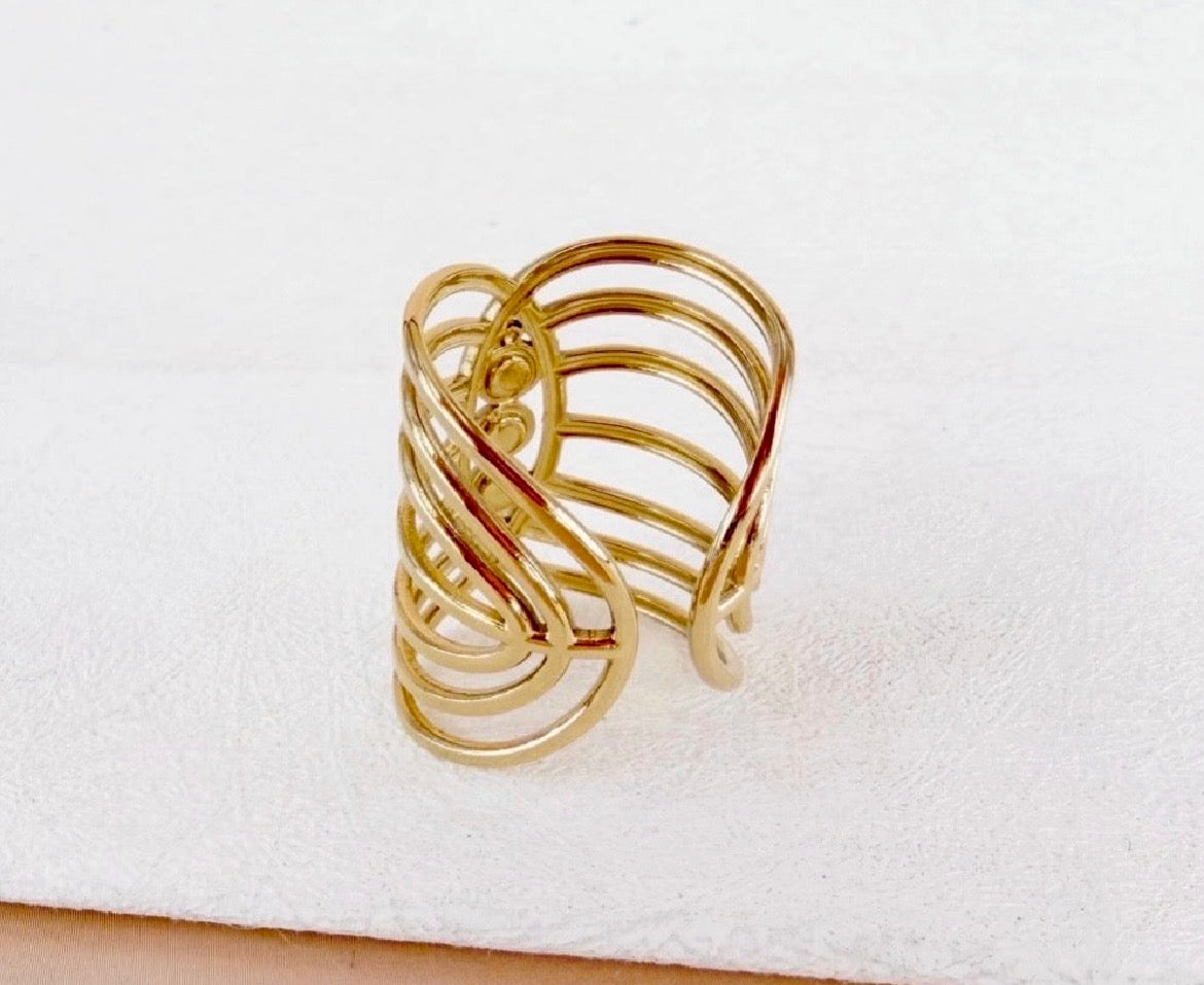 Bague PALOMA Pierres Turquoises et Or – Boho chic