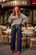 Cargar la imagen en la vista de la galería, Jean Taille Haute bleu denim  & Foulard CHARLY🩵
