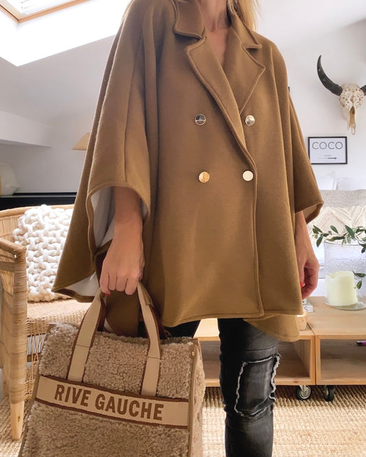 Manteau court évasé VICKY camel