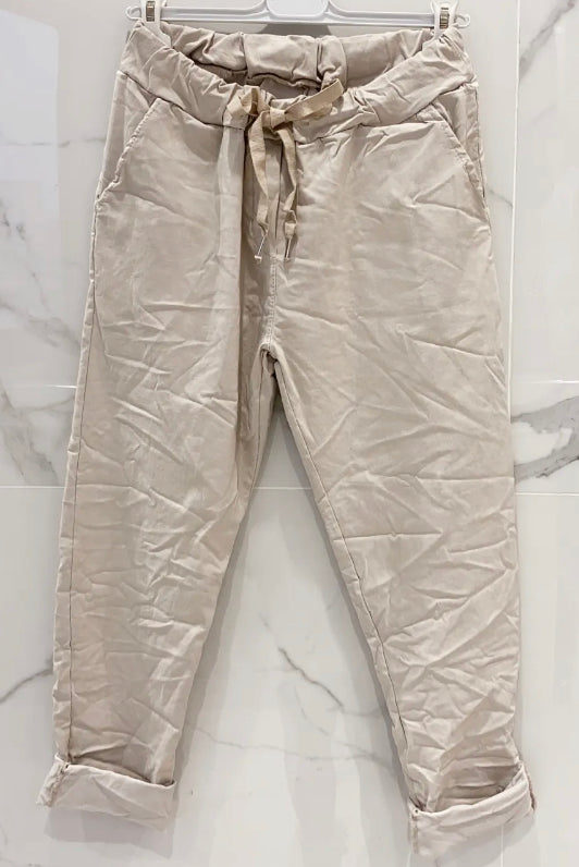 LEA cream canvas pants 2 sizes