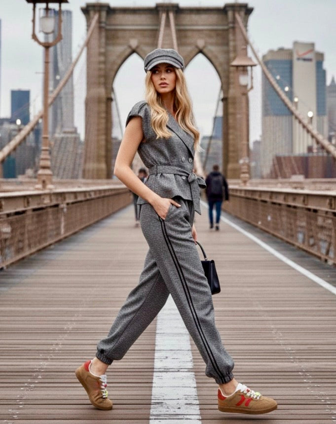 Ensemble pantalon Prince de Galles paillettes SOHO –