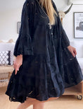 Load image into Gallery viewer, Robe broderie anglaise BARDOT noire 2 tailles

