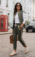 Cargar la imagen en la vista de la galería, Veste Officier Sans Manches ARMY – Style Militaire Chic Kaki
