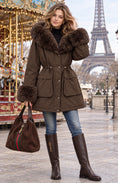Load image into Gallery viewer, STEPHAN – Parka femme capuche fausse fourrure
