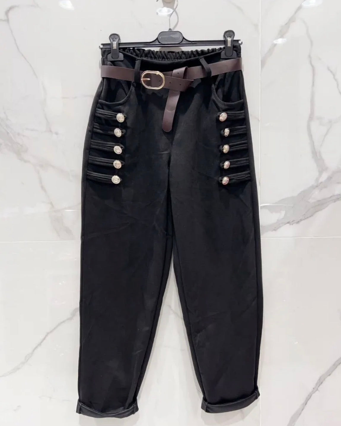 Pantalon Caporal – Effet Daim  & Boutons Officiers
